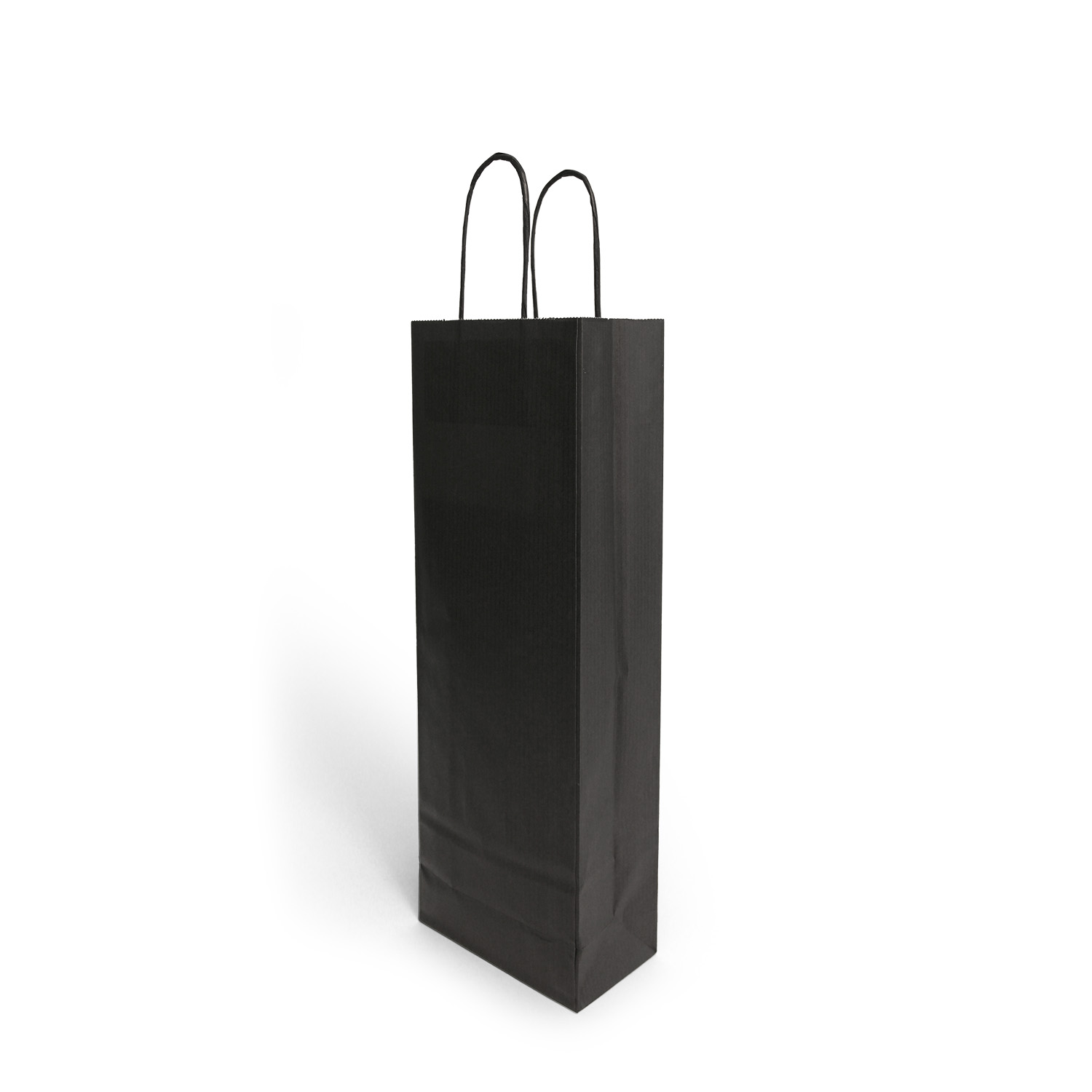 Papirna vrećica za boce - crna - 140x80x390